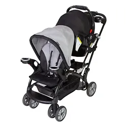Type Pushchair. This stylish dual stroller is ideal for children and parents alike. A swing-away child tray with a cup...