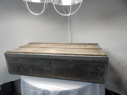 Just passing the story along that it was filled with 1800s old tools with the Initials of H.H. of RI. Has a brass lock.