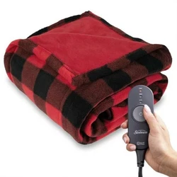Snuggle up with the Sunbeam Fleece Electric Heated Throw to beat those winter chills and warm you up on cold nights....