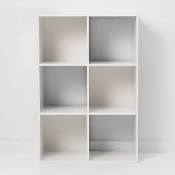 Give your traditional bookshelf a modern update with the 6 Cube Organizer Shelf from Room Essentials. The cube openings...