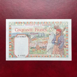 Algérie Billet 50 Francs 1942 Alph B.1332 AUUNC Banque De L AlgériePROCHE DU NEUF AUUNC Filigrane banque de l...