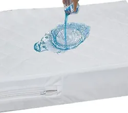 Quilted Crib Waterproof Mattress Protector is made with premium quality zipper, with an auto locking slider, that will...