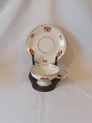 This exquisite two-piece tea cup and saucer set is a perfect addition to any collection. The Jubilee pattern features a...