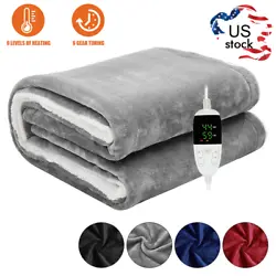 LUXURIOUS SOFT MATERIAL-- This heating blanket made of flannel fleece + soft sherpa, Super soft cozy and lightweight,...