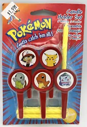 Vintage Pokemon Pikachu Wilton Birthday Cake Candle Holder Set. See detailed photos for a better description of...