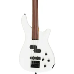 The Rogue LX200BF fretless bass guitar features an extended maple neck, rosewood fingerboard, covered traditional-style...