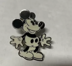 Disney trading pins Mickey Mouse vtg black and white first release. Has first release written on back. In good...