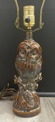 Vintage Owl Lamp Single 12” Working Owl Decor Rare. Nice condition. From base to top of owls head measures Approx....