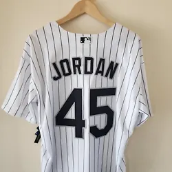 Show off your love for the sport with this Chicago White Sox baseball jersey, featuring the iconic #45 of basketball...