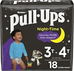 The only overnight potty training pants that feature Disney·Pixar graphics of Buzz Lightyear from Toy Story that fade...