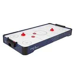 PORTABLE, COMPACT DESIGN: Fun and competitive, the HX40 slide hockey table is made of durable MDF. DIMS: 40