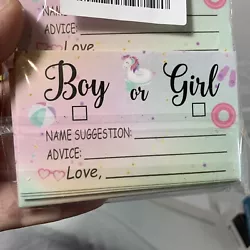 Boy Or Girl Gender Reveal 50 Cards Guess If Boy/Girl,Name Suggestion/Advice. Measurements 3 1/2 x 2 1/8 inchesBeautiful...