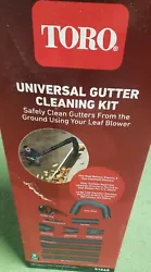 Toro 51668 Universal Gutter Cleaning Kit with 11 ft. Reach for Leaf Blower. No never open Box has some cosmetic damage.