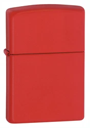 Zippo Windproof Red Matte Lighter. Zippo item # 233. Ligher Finish: Red Matte. Orange security label still on the back.