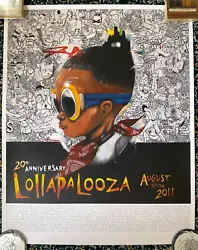 Hebru Brantley Signed & Numbered Lollapalooza Print. Sold As-Is.