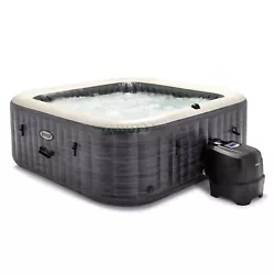 Let your worries bubble away as you unwind in the Intex PureSpa Plus Inflatable Hot Tub Spa. Color: Greystone. The...