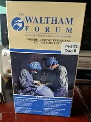 WALTHAM FORUM vol. 7, no. 3, 1995, VHS, small animal neurologic exam, see desc.  Introducing a new cat to a household...