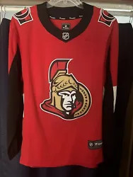 NHL Ottawa Senators Fanatics Hockey Jersey Red Multi Adult Size Medium Jersey.