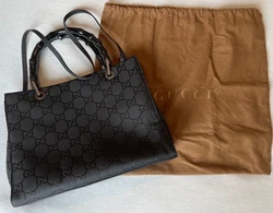 Gucci Bamboo 2 Way bag Authentic. Used item, may have insignificant scratches and signs of usage. Item has scratches,...
