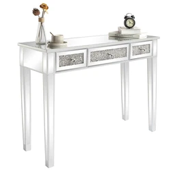 Design - This mirrored furniture is modern and clean in design with simple straight edges and beautifully beveled...