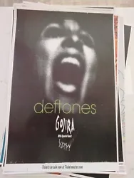 Deftones. 11x17 2021 promo tour concert poster.  Ask any questions.  I can only ship on monday