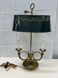 Antique French Bouillotte Table Lamp W/ Adjusting ShadeEarly 20th CenturyMetal ShadeWiring looks ok - receptacle and...