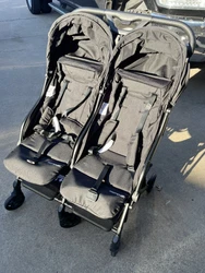 Mompush Ultra Lightweight Double Strollers Side by Side Stroller Black.