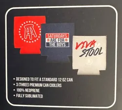 Barstool Sports Can Cooler Coozie Koozie Limited Edition Barstool 3 Pack NIB.