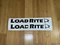 LOAD RITE 24”” (x2) BOAT TRAILER DECALS Stickers MARINE Grade Waterproof Black. 24” long x 2.9” tallThis...