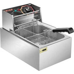 2500W 10.6 QT Electric Deep Fryer with 6.3 QT Removable Basket, Temperature Adjustable 140-392℉. SIMPLE TO OPERATE -...