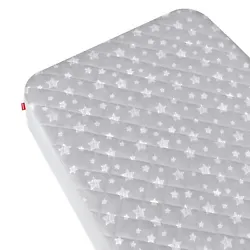 Crib Mattress Protector Pad Waterproof, Quilted Crib Mattress Sheet Cover 52