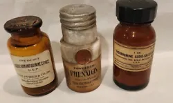 Vintage Apothecary Glass Bottle Jars Lot. Nice old lot for your collection. Jars are in good vintage condition. Labels...