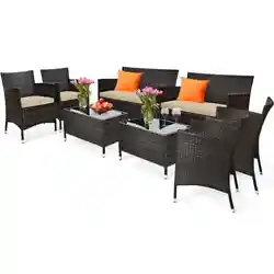 If you are looking for a sofa set for your outdoor space, our 4 pieces rattan furniture set is an ideal choice. There...
