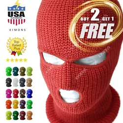 3 Hole Face Mask Ski Mask Winter Cap Balaclava Hood Army Tactical Mask II. Strong stitching around eyes and mouth. One...