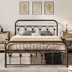 No Box Spring Required: The uniform slats give your mattress strong support. The simple black design can also be used...