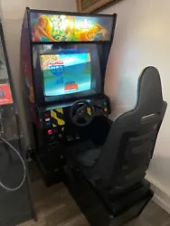 Used condition - Graphics look very good, steering wheel turns as it should as well as gas pedal, and sound works...