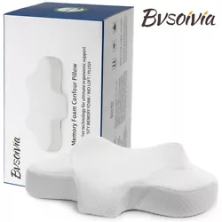 Relieve neck and shoulder pain. Suitable for people lying on side and back. Detail Image. Color: White.