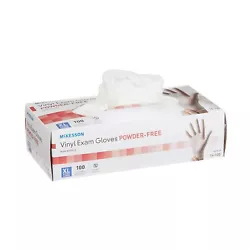McKesson clear exam gloves are made of tear and puncture-resistant vinyl The smooth finish throughout lets you apply...