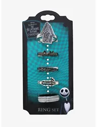 Complete your Halloween Town look with this set of rings fromThe Nightmare Before Christmas featuring skeleton hand,...