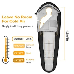 Mummy Sleeping Bag Warmly -5-10 ℃ 4 Seasons. Material of Sleeping Bag: Shell: T190 Polyester; Lining: T190 Polyester;...