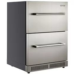 Why Choose VEVOR?. Double Drawer Undercounter Refrigerator. Double Drawer Large Space. The refrigerators handle and the...