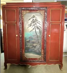 This is an exceptionally well-made and solid cabinet. Style: Chinoiserie. Materials: Wood, Paint, Lacquer. Product...