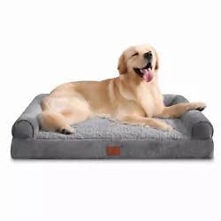 【COZY DOG BEDS】Orthopedic convolute sleep surface provides your dog support as they snooze. Feel-good bolsters...