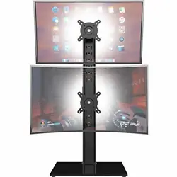 SAVE SPACE - Instead of standing with 2 large bases, this stand hold 2 monitors on 1 stand, saving more space on your...