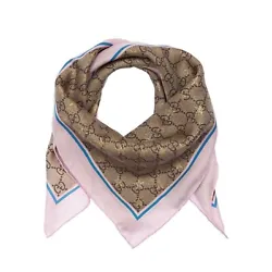 Gucci GG Star Bee-Printed Pink Silk ScarfBrand new with tag.Description:-SYMBOL:663711 3G001 6969•The GG monogram...