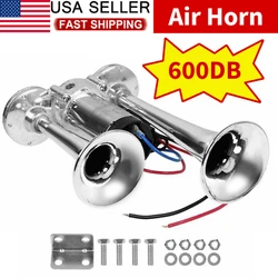 S ound level: 600DB. Air Horn - Super Loud. Stronger air pressure can be made of upgraded air compressor and larger...
