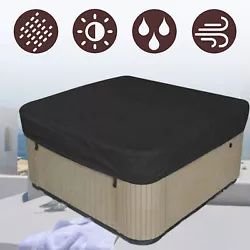 Black Spa Bathtub Cover + Storage Bag. Pool Spa Hot Tub Cover Outdoor UV Resistant Water-Resistant Dust-Proof 2 Sizes....