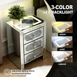 Its made from mirrored glass and engineered wood, and its high-gloss glass finish adds a contemporary feel to any...