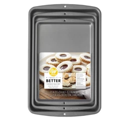 Cookies are just the beginning of what you can make with this value set of Wilton non-stick baking pans. A durable...