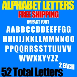 Alphabet Decal Set. Application of our decals is FAST and EASY. Make sure the surface is clean and free of any oils....